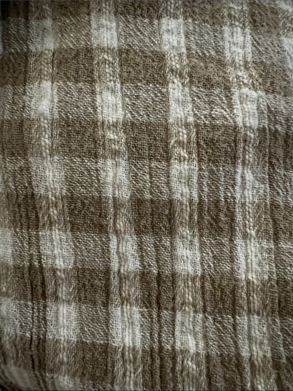Free People Sundaze For Surfing Jumpsuit Vintage Khaki Gingham Plaid - Picture 7 of 8